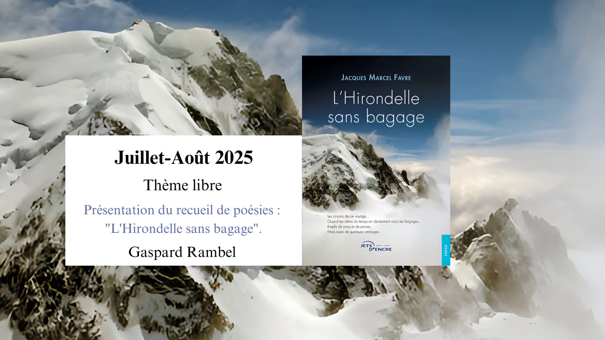 Présentation du recueil de poésies : « L’Hirondelle sans bagage ».