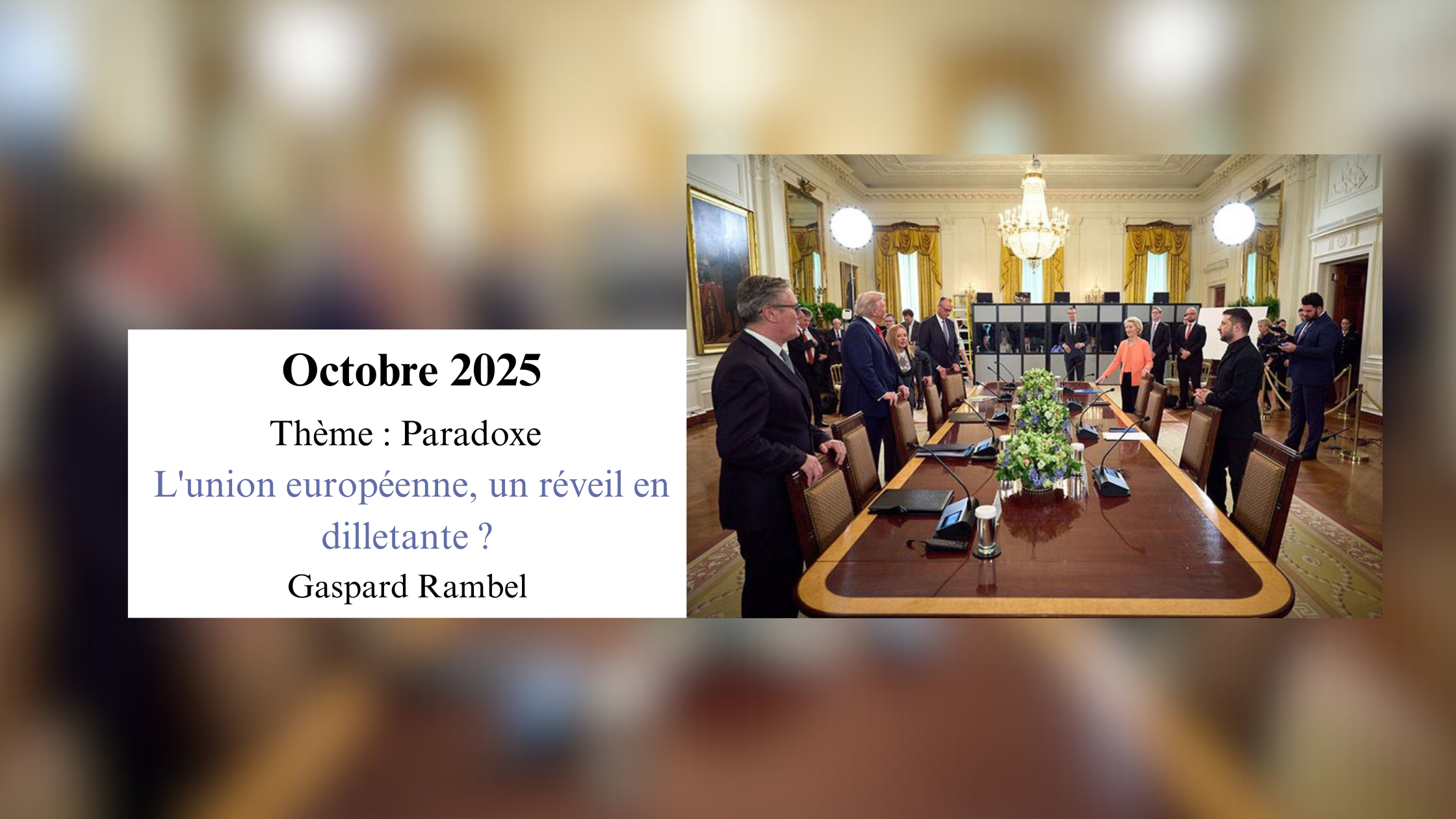 L’Union européenne, un réveil en dilletante ?