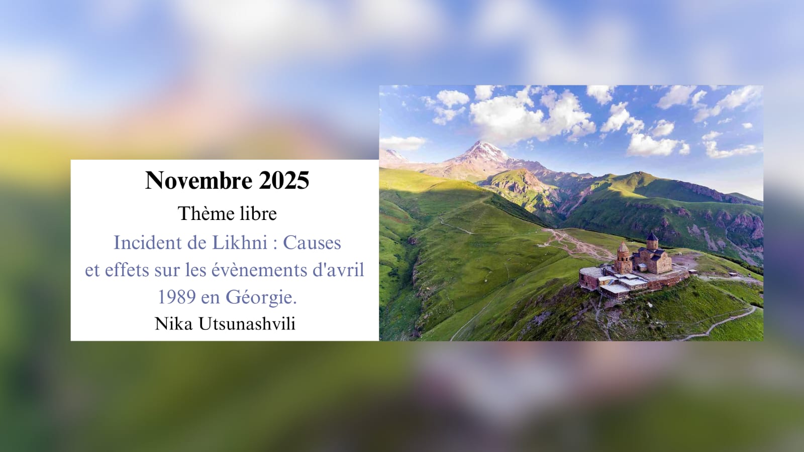 Incident de Likhni : Causes et effets sur les évènements du 9 avril 1989 en Géorgie.