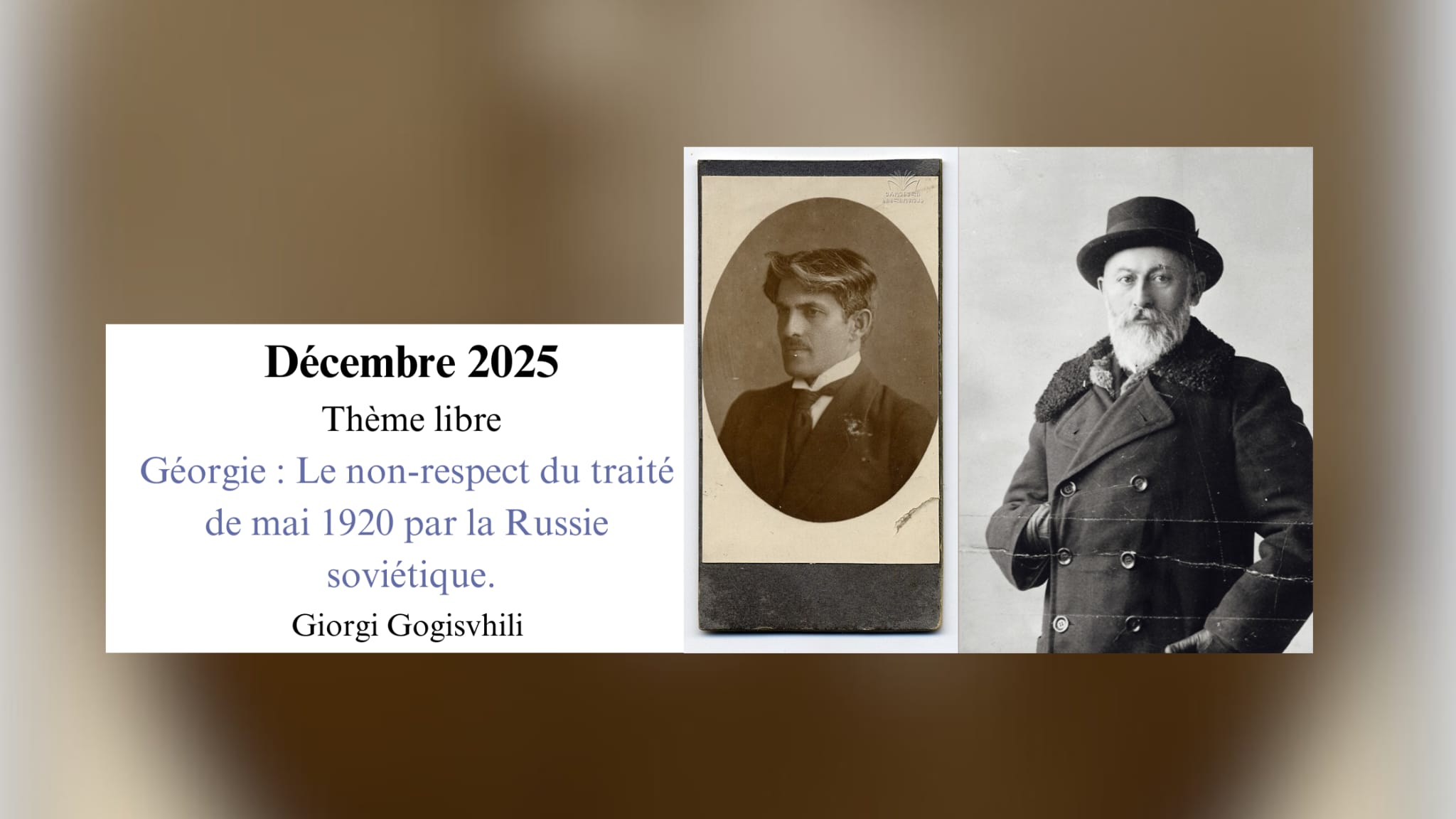 Géorgie : Le non-respect du traité de mai 1920 par la Russie soviétique.